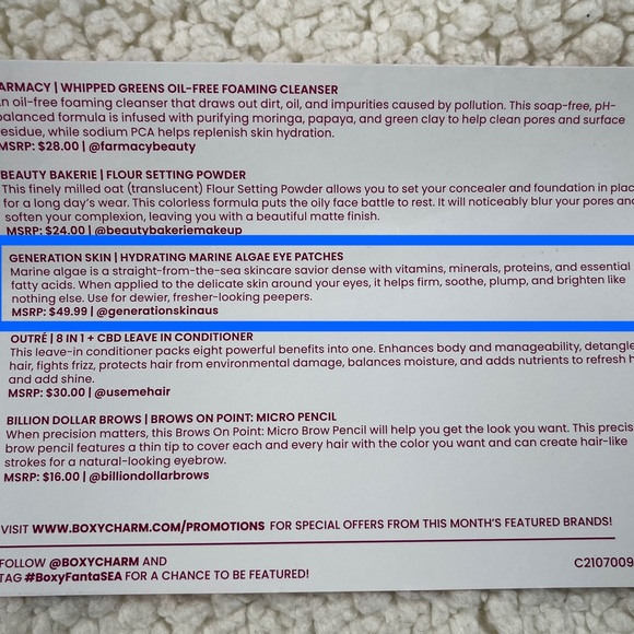 Generation skin hydrating marine algae eye patches NEW IN PACKAGING - Picture 6 of 6